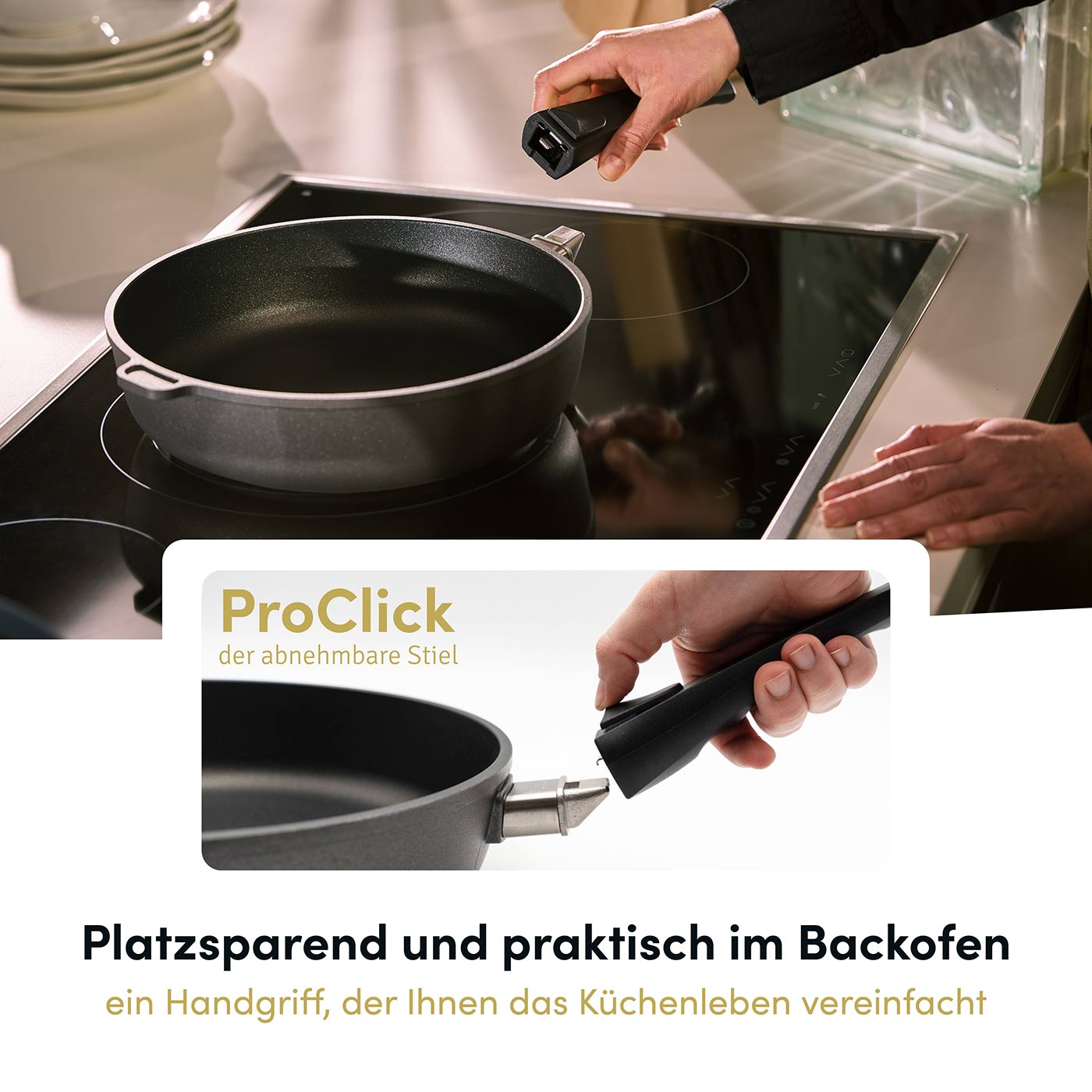 Viereckpfannen 20-28 cm I Deckel optional